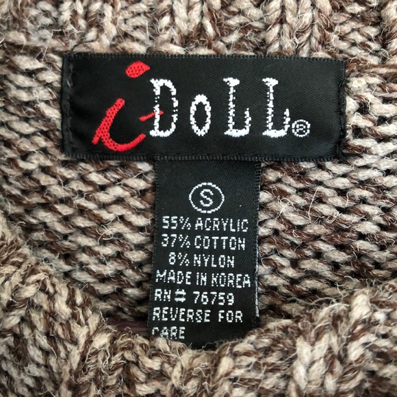 i-Doll Side Collar Button Sweater - Picture 2 of 2
